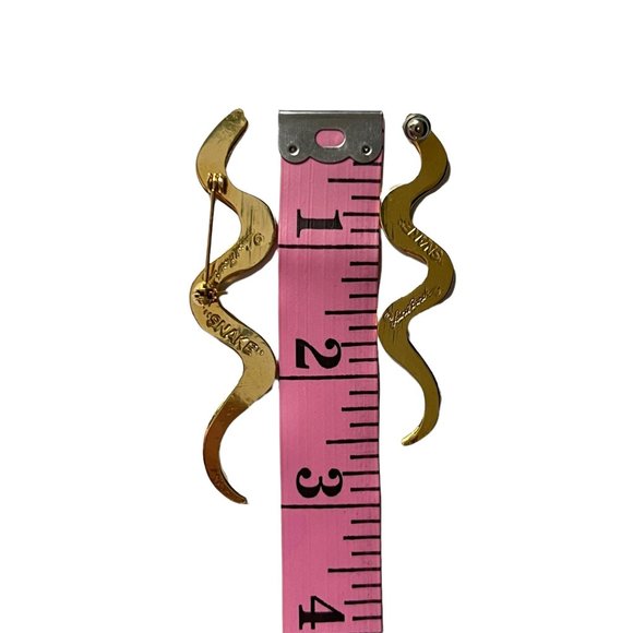 Vintage Laurel Burch Snake Pin Brooch Earrings Cloisonne Rainbow Multico… - Picture 6 of 10